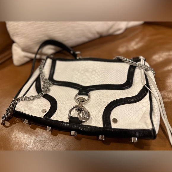 Rebecca Minkoff MAC black and white leather shoulder bag - Picture 3 of 5